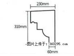 产品分解图型 - 檐口线，型号：SX311-YK-3，规格：230x310mm(3) - 咸宁三象EPS建材 xianning.sx311.cc